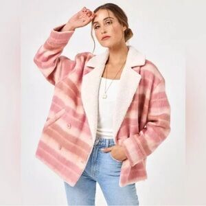 L*Space Women’s Pink Plaid About You Jacket Size S NWT